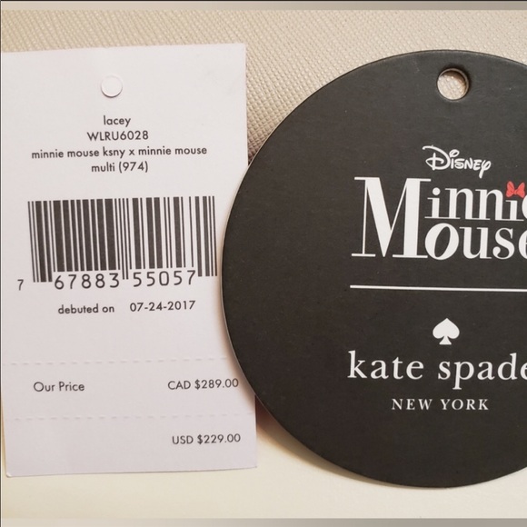 🆕♠️ Kate Spade Minnie Mouse Lacey Wallet ♠️ NWT - Picture 9 of 12